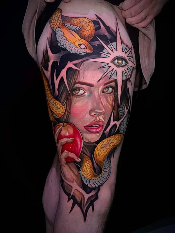 Realism (black & grey) tattoo by Alicia Wright