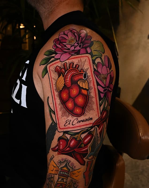 Neo-Traditional tattoo by Jules Kacerova