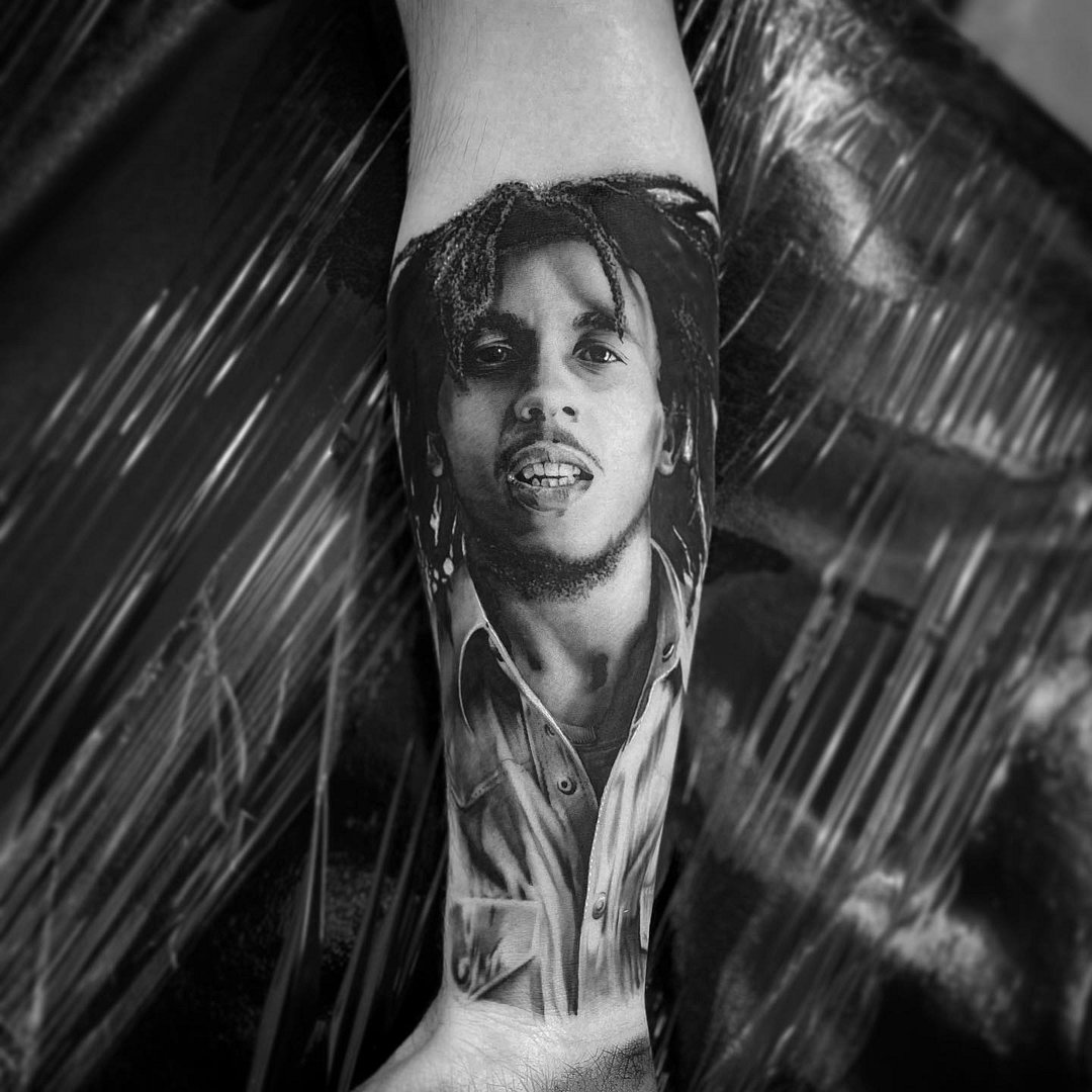 Realism (black & grey) tattoo by Dave Freeman