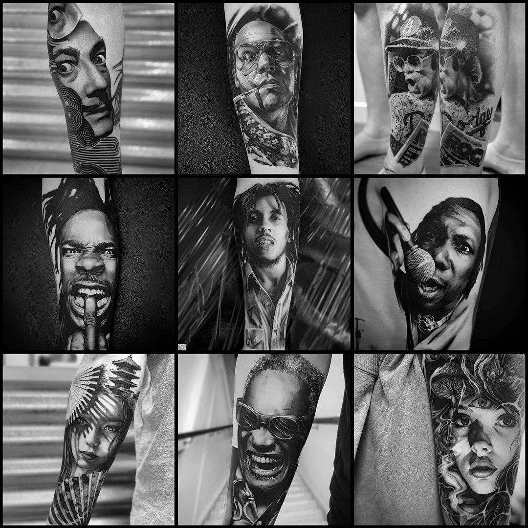Realism (black & grey) tattoo by Dave Freeman