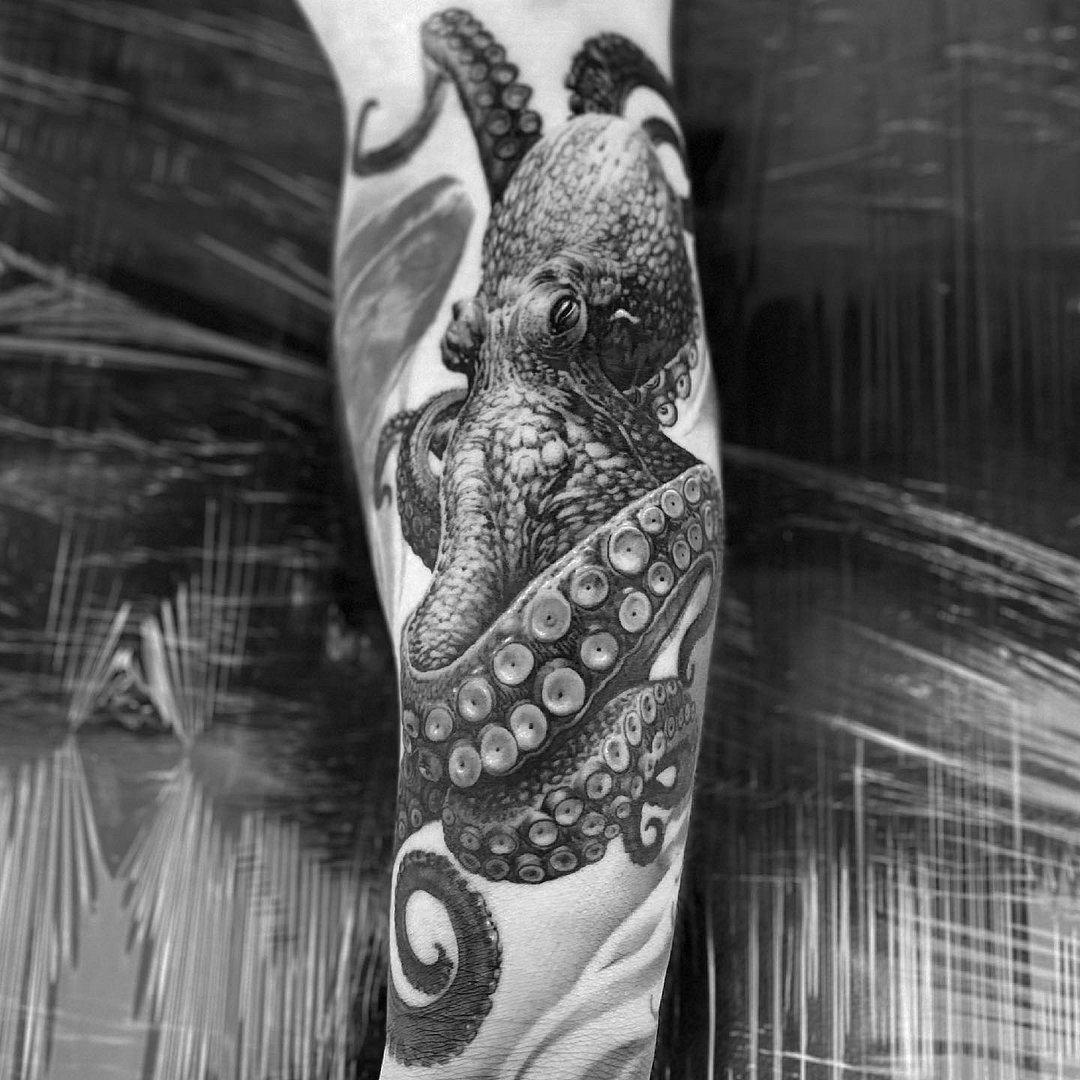 Realism (black & grey) tattoo by Dave Freeman