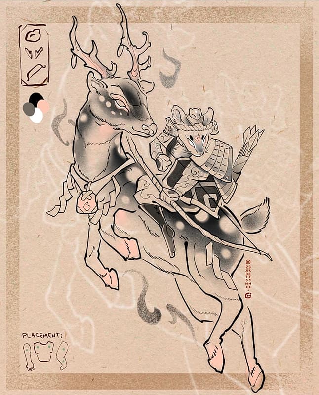 Neo-Japanese tattoo by Sketchi.sketchi