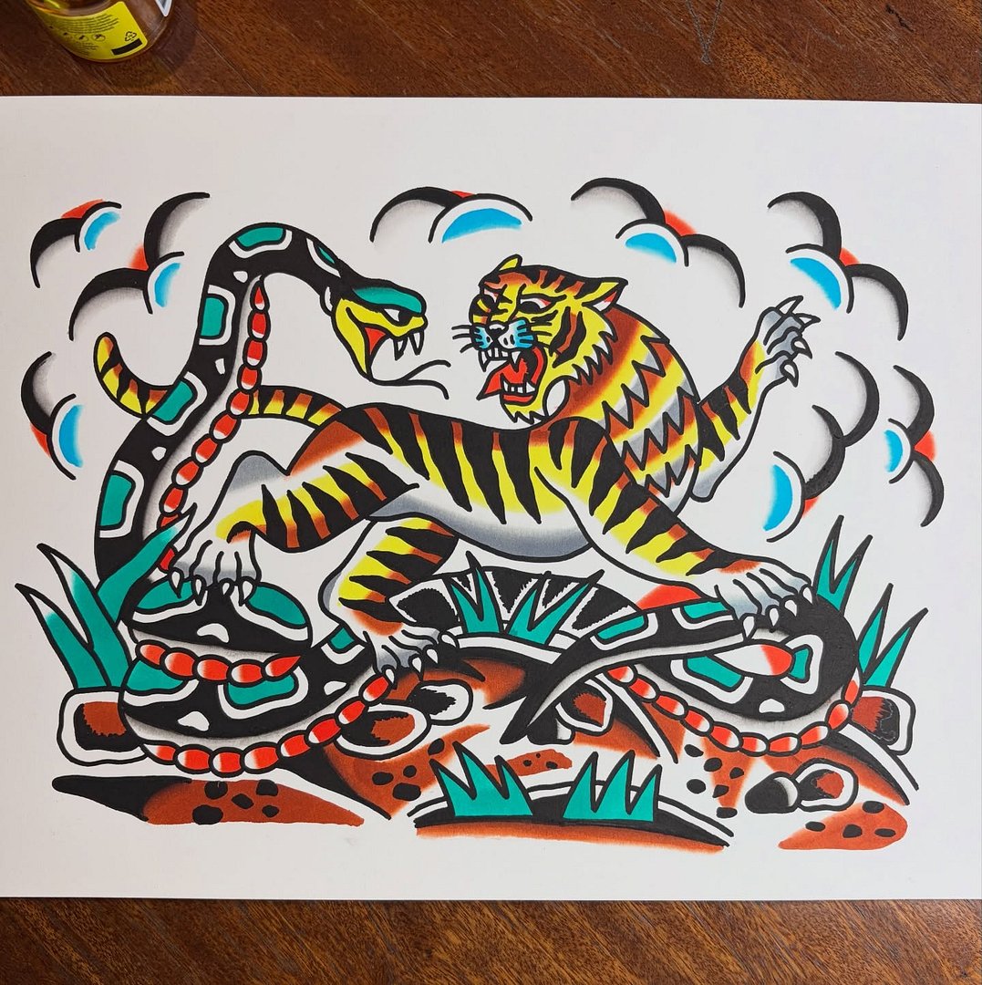 American Traditional tattoo by Ali Ayaşlıgil