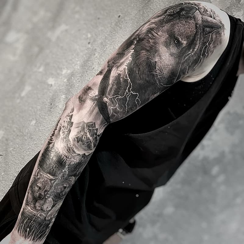 Realism (black & grey) tattoo by Filip Kasny