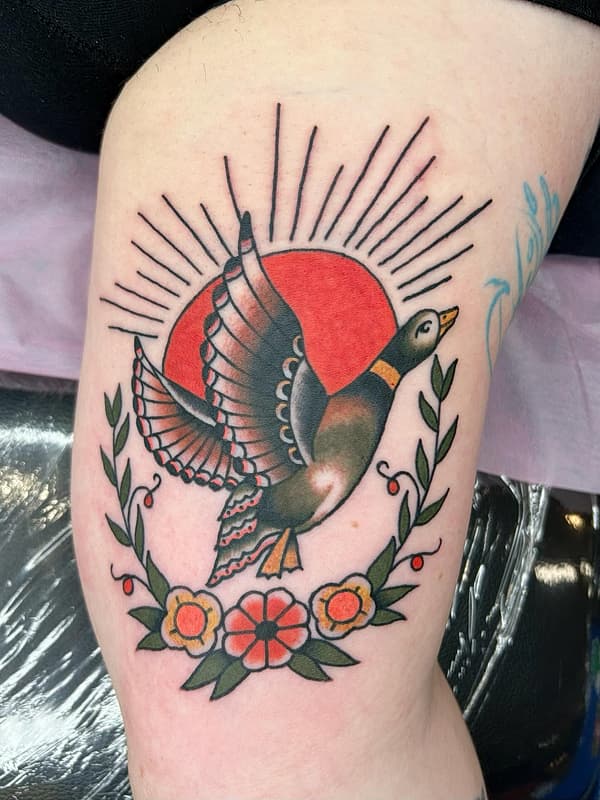 American Traditional tattoo by Amber Jane