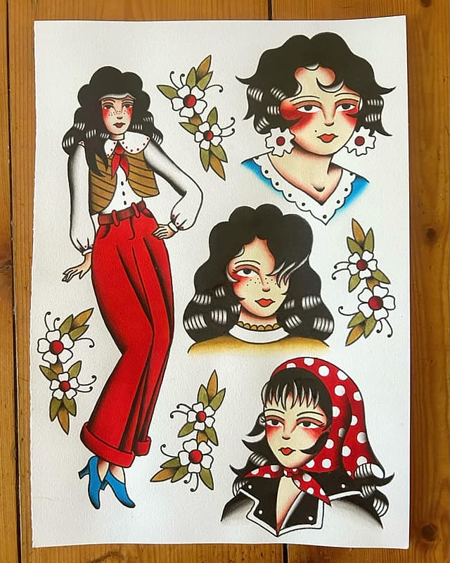 American Traditional tattoo by Amber Jane