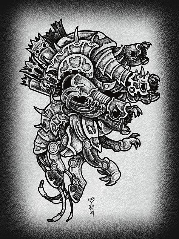 Blackwork tattoo by DEAD CHERUB
