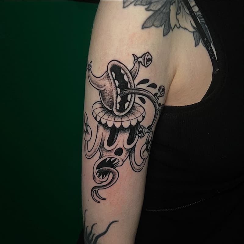 Blackwork tattoo by DEAD CHERUB