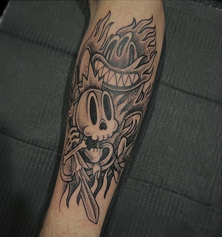 Blackwork tattoo by DEAD CHERUB