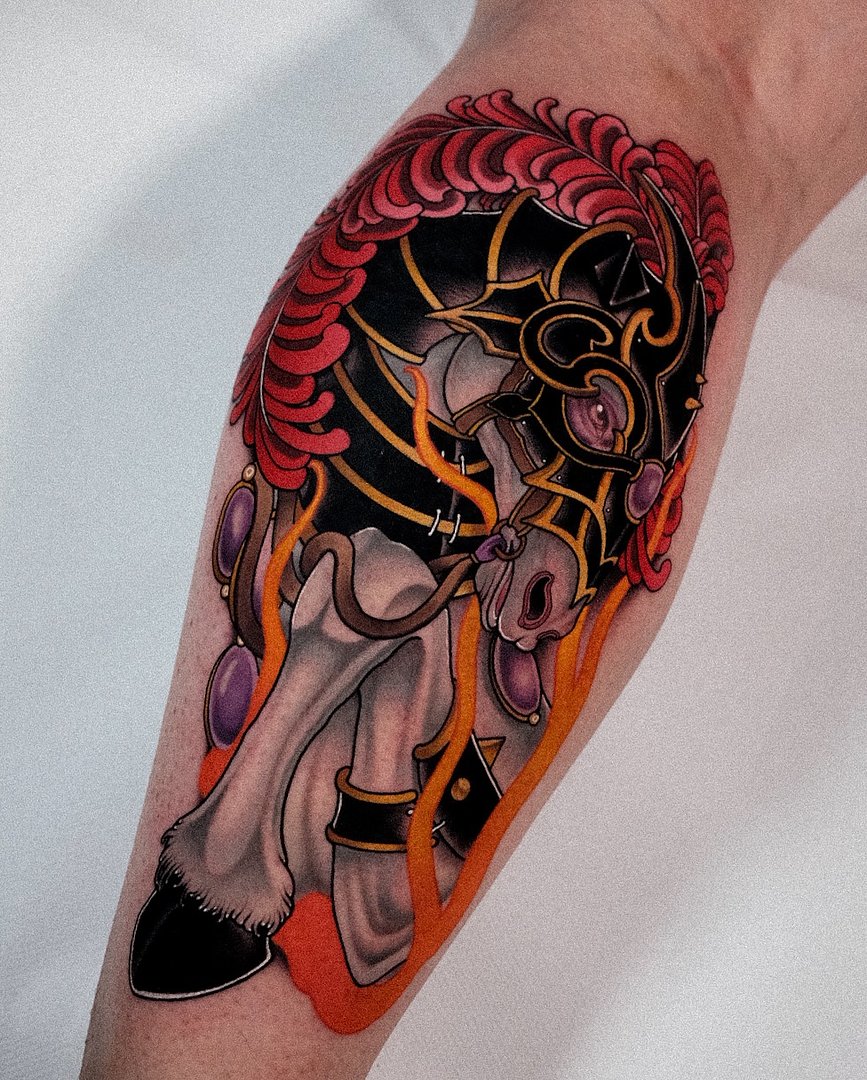 Neo-Traditional tattoo by jack_the_lantern
