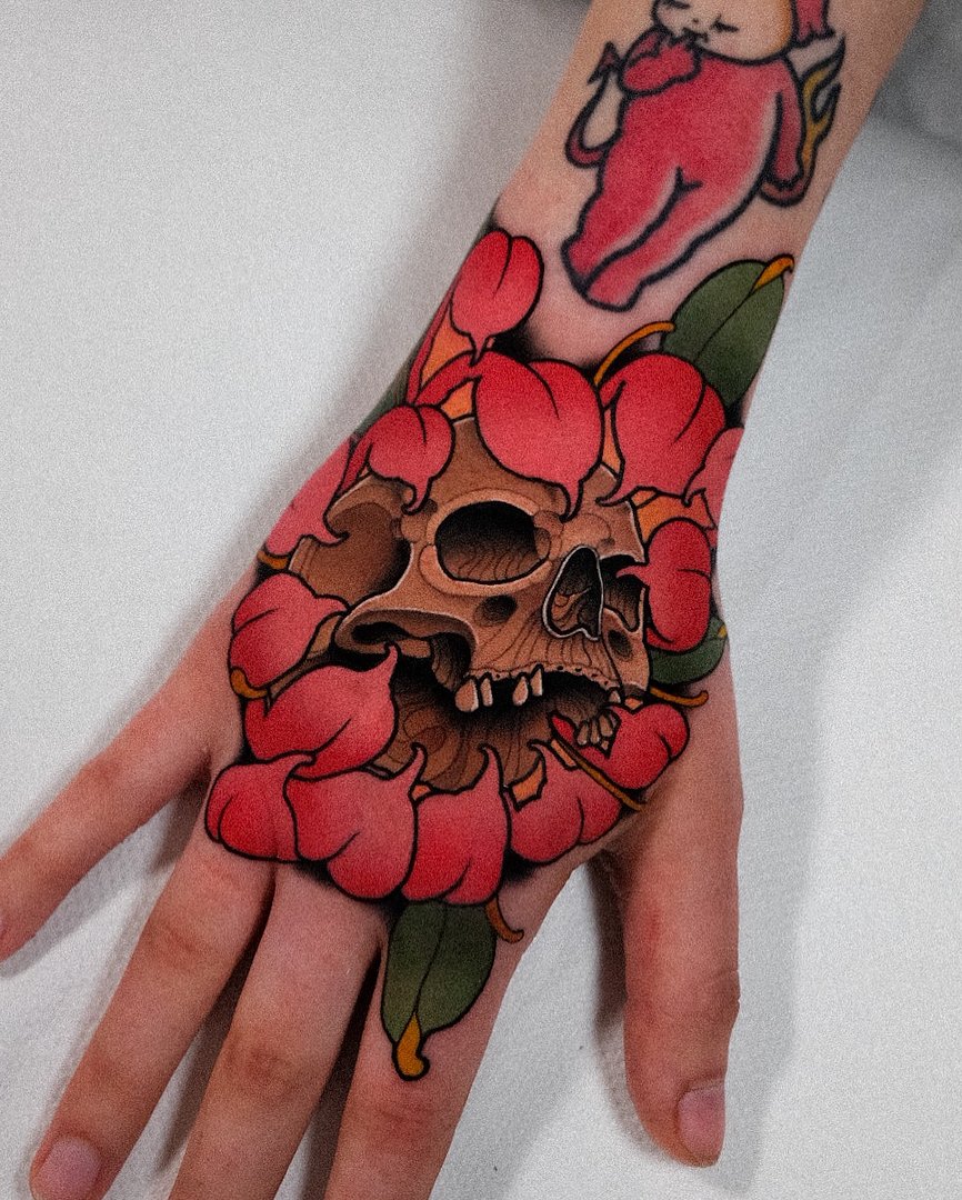 Neo-Traditional tattoo by jack_the_lantern