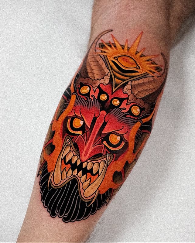 Neo-Traditional tattoo by jack_the_lantern