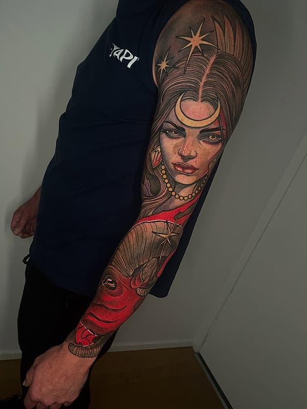 Neo-Traditional tattoo by Bobby Dunbar • Tattoo Artist