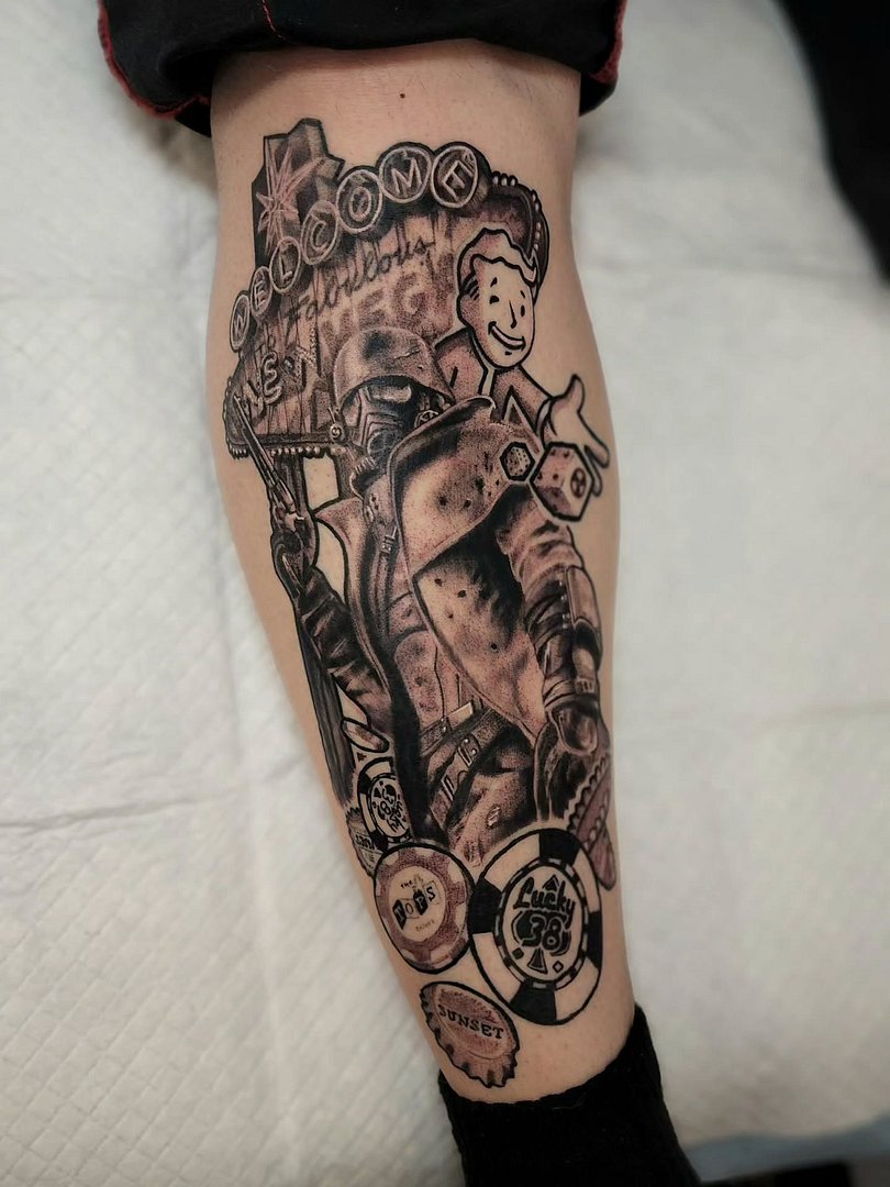 Cartoon tattoo by Todd Hogan
