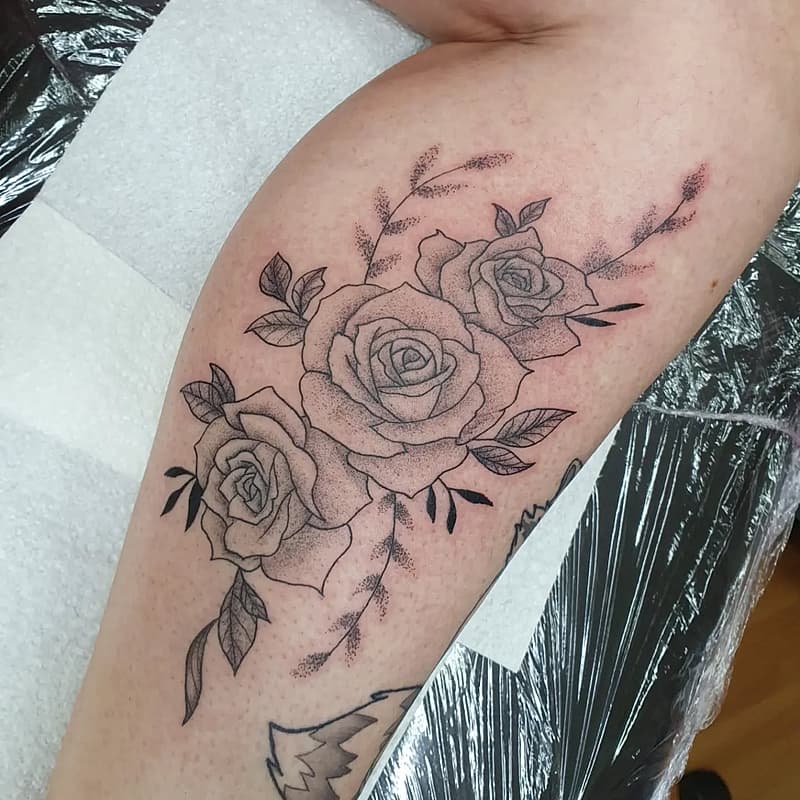 Anime tattoo by Bradley Rich