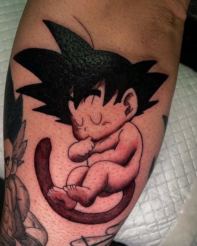 Anime tattoo by Bradley Rich