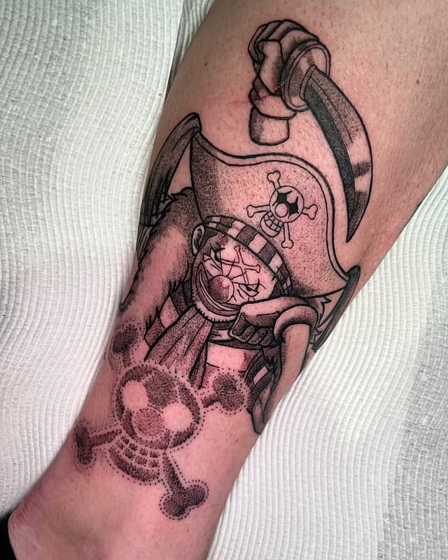Anime tattoo by Bradley Rich