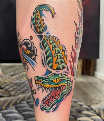 American Traditional tattoo by Noah G Tat2
