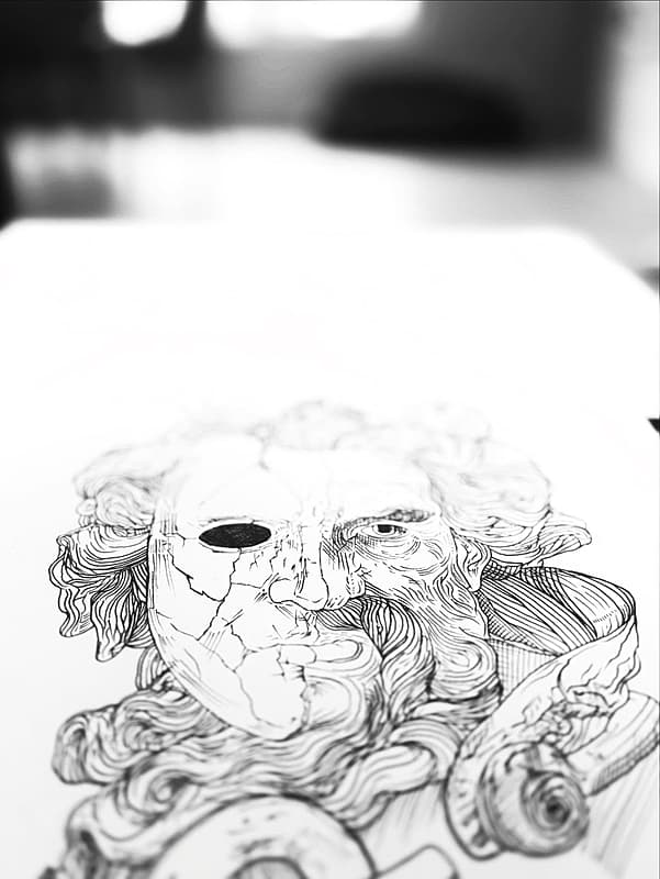 Blackwork tattoo by Grimlisted_