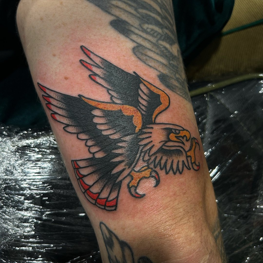 American Traditional tattoo by Rowan cable 