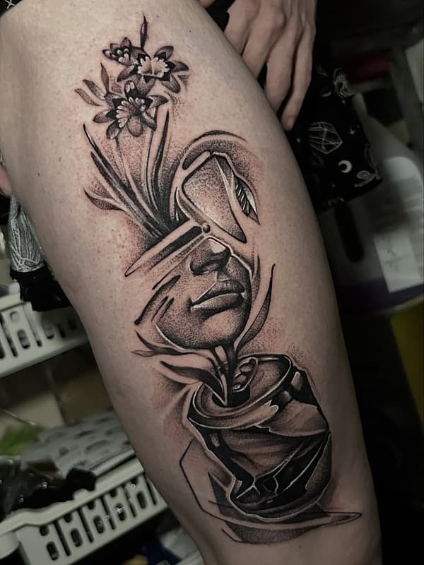 American Traditional tattoo by Rowan cable 