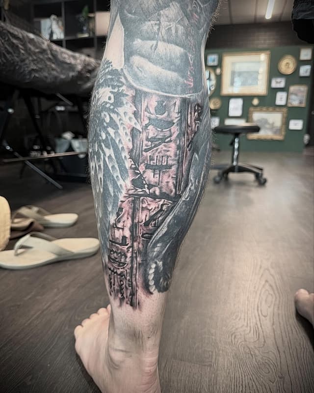Realism (black & grey) tattoo by heidivixenart