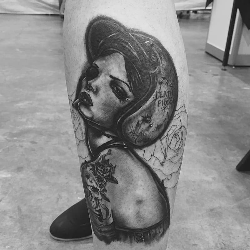 Realism (black & grey) tattoo by heidivixenart