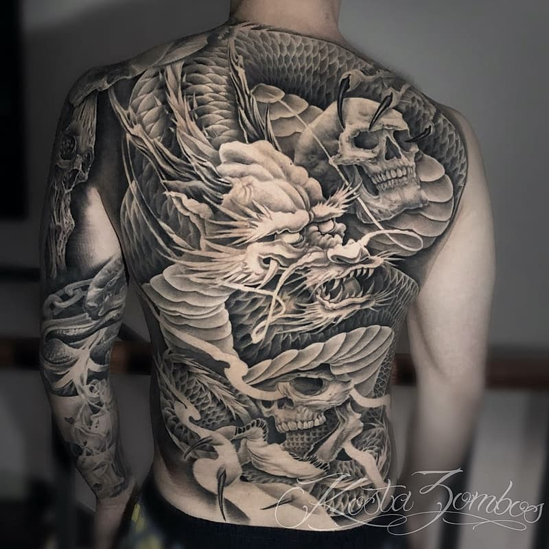 Realism (black & grey) tattoo by Kosta Zombos