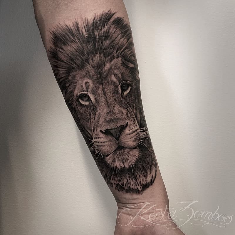Realism (black & grey) tattoo by Kosta Zombos