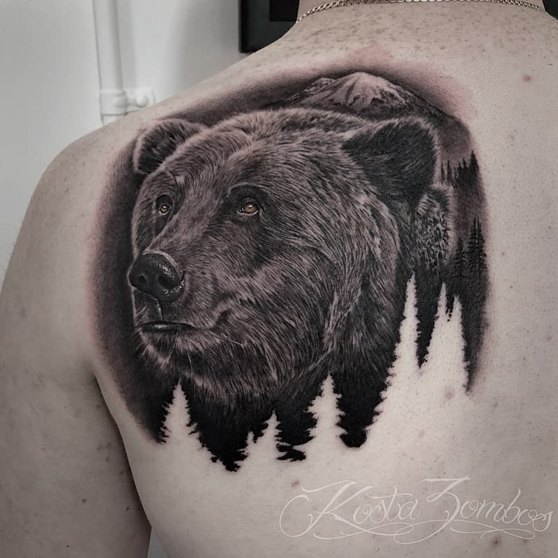 Realism (black & grey) tattoo by Kosta Zombos