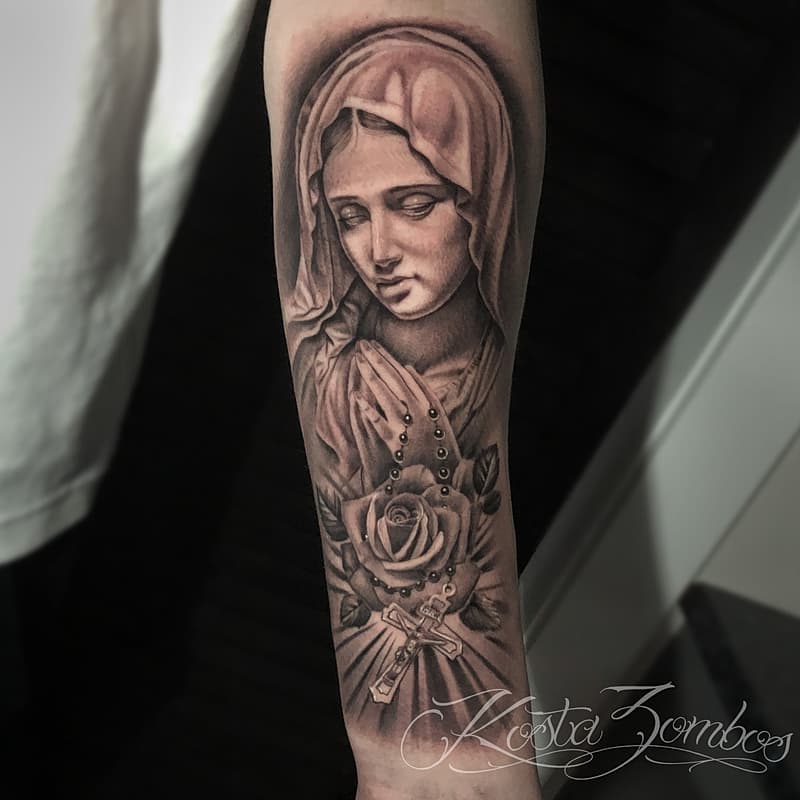 Realism (black & grey) tattoo by Kosta Zombos