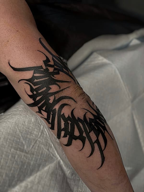 Script/Lettering tattoo by LETTERS BY STEPH