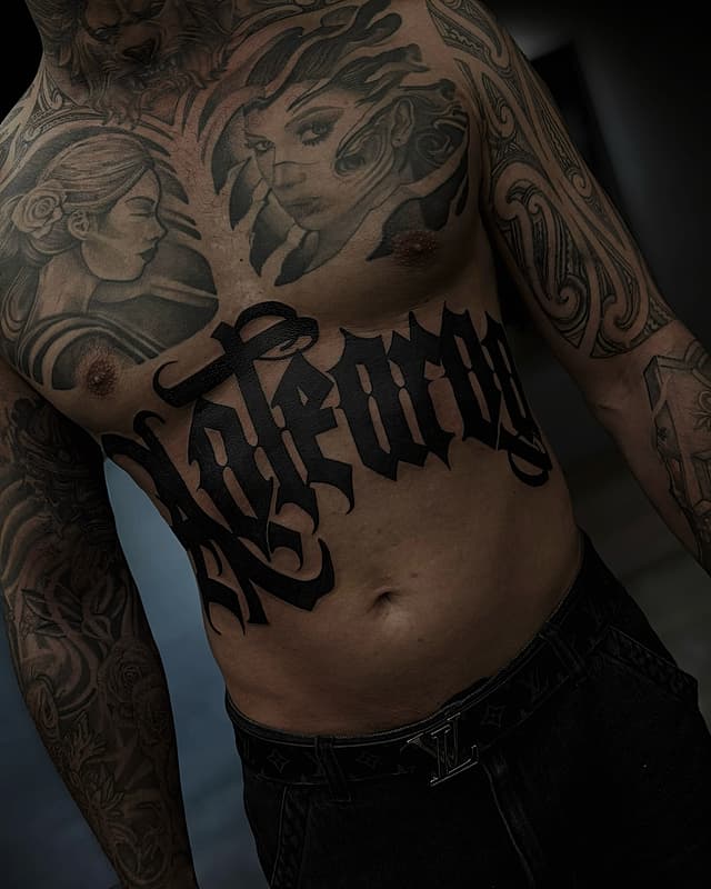 Script/Lettering tattoo by LETTERS BY STEPH