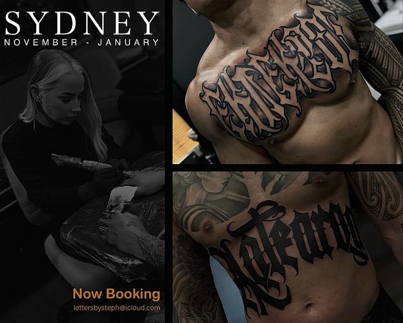 Script/Lettering tattoo by LETTERS BY STEPH