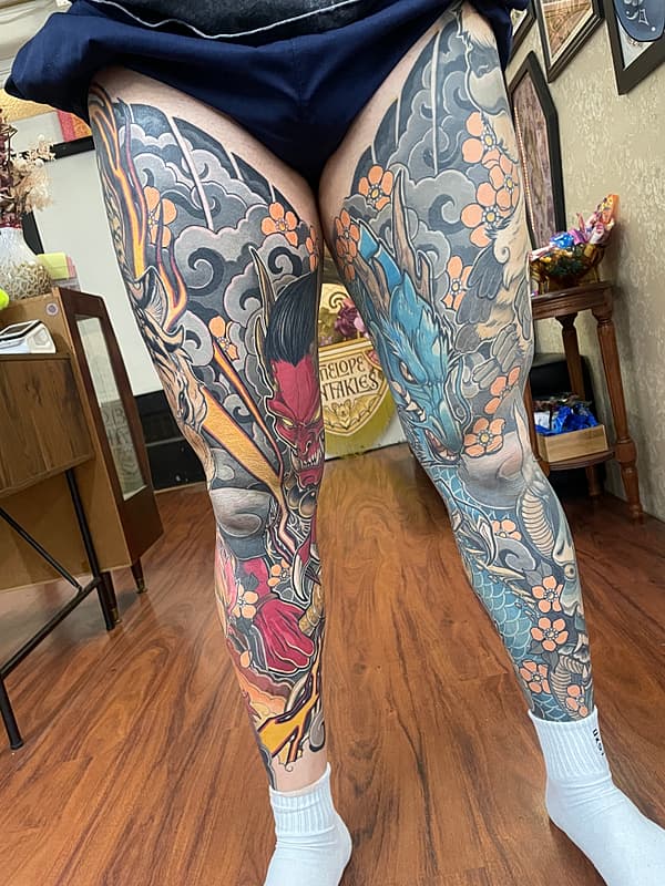 Neo-Traditional tattoo by Pat Toussaint