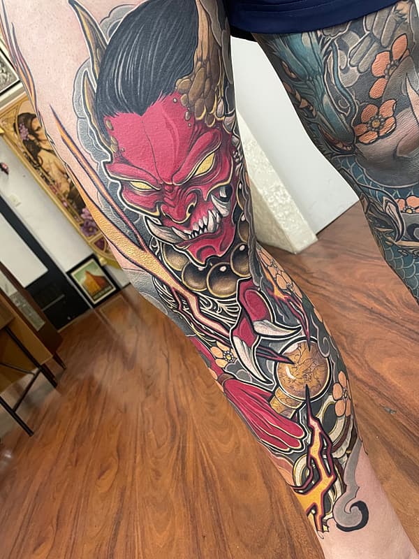 Neo-Traditional tattoo by Pat Toussaint