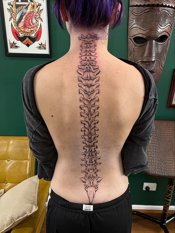 Illustrative tattoo by Jamie Runjajic-Bennett
