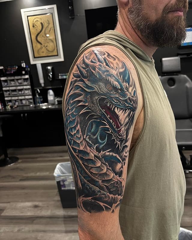 Realism (black & grey) tattoo by Tooradin Tattoo