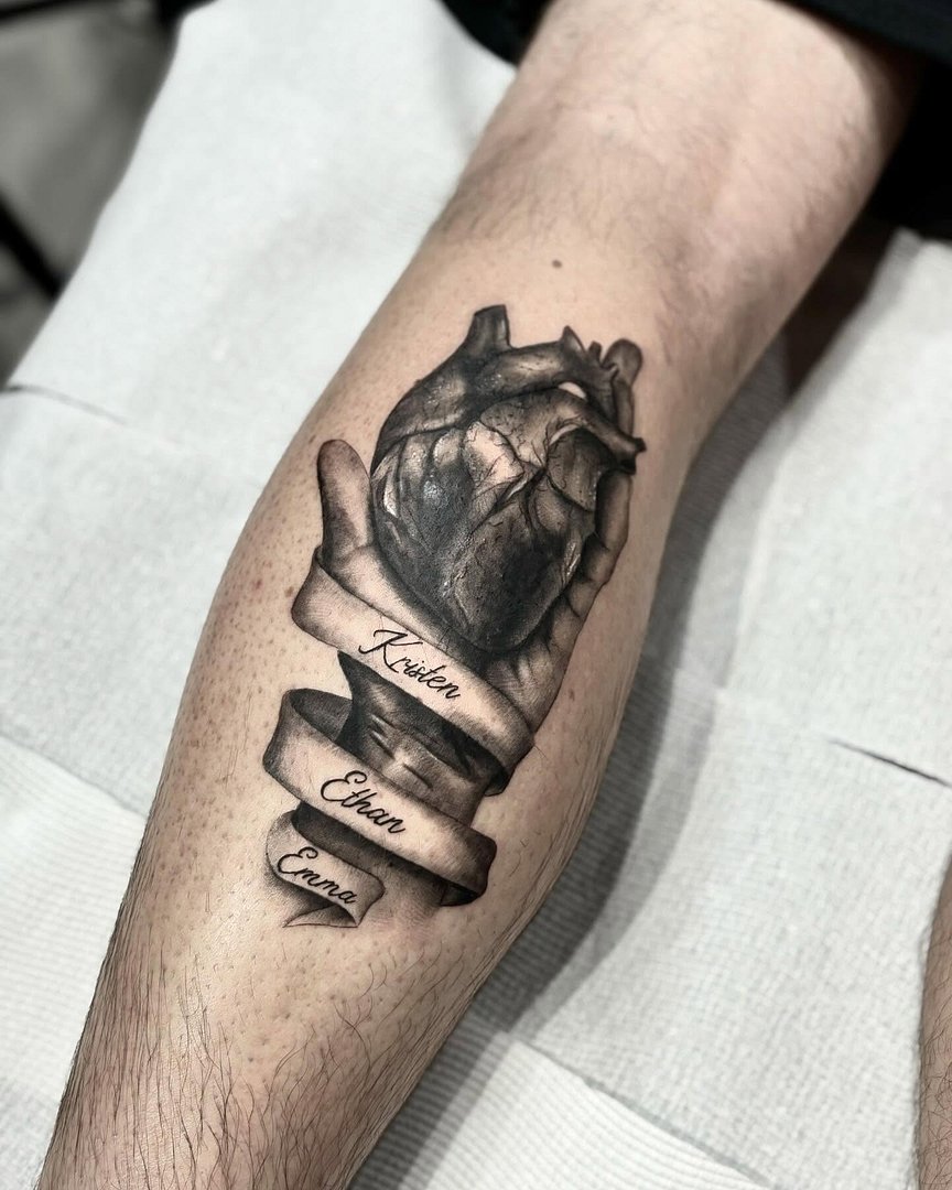 Realism (black & grey) tattoo by Tegan Munro