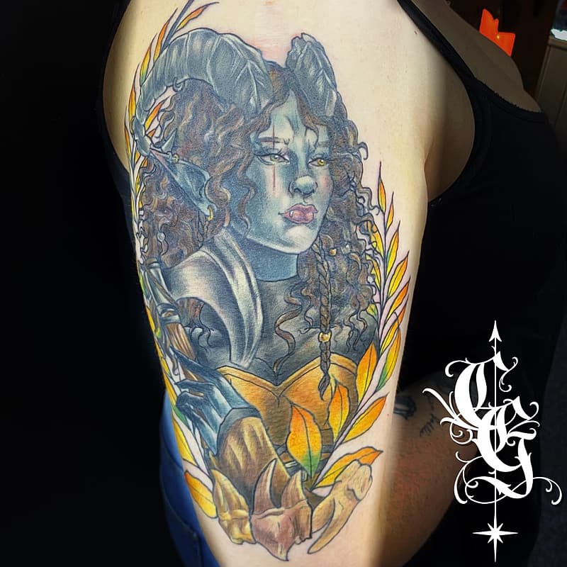 Neo-Traditional tattoo by 𝕮𝖍𝖊𝖑𝖘𝖊𝖆 𝕲𝖗𝖆𝖈𝖊 