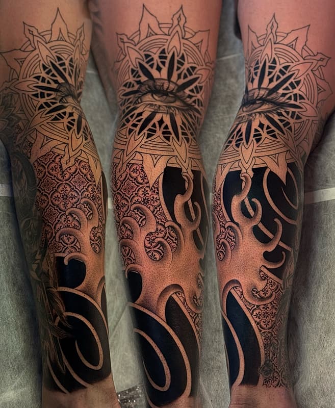 Realism (black & grey) tattoo by F C S T T T