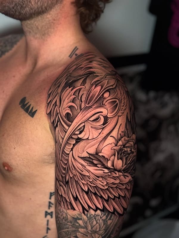 Realism (black & grey) tattoo by F C S T T T