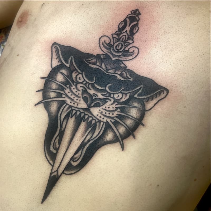 American Traditional tattoo by Wizard Business