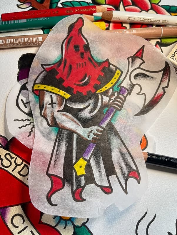 American Traditional tattoo by Wizard Business