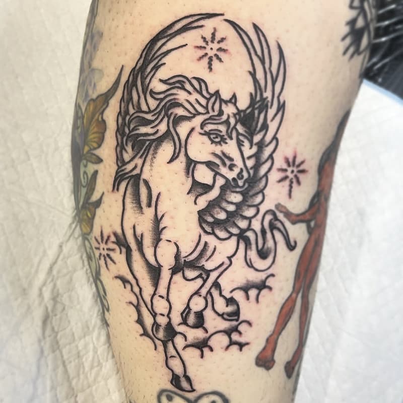 American Traditional tattoo by Wizard Business
