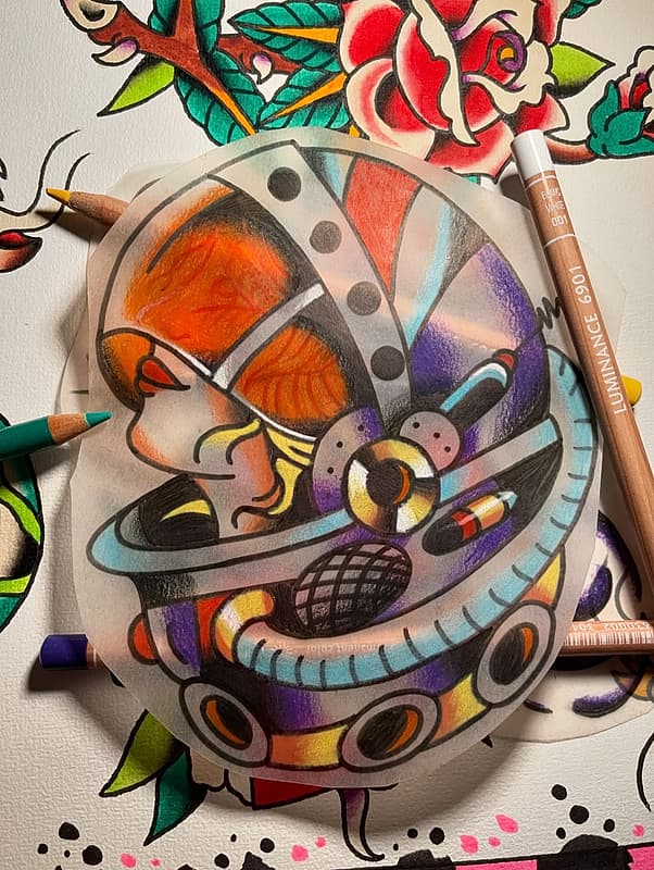 American Traditional tattoo by Wizard Business