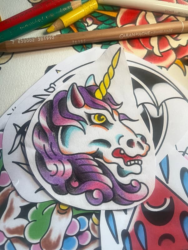 American Traditional tattoo by Wizard Business