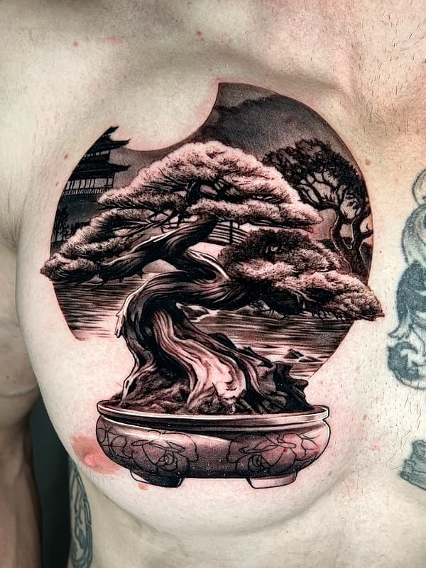 Realism (black & grey) tattoo by Peter Scrivener