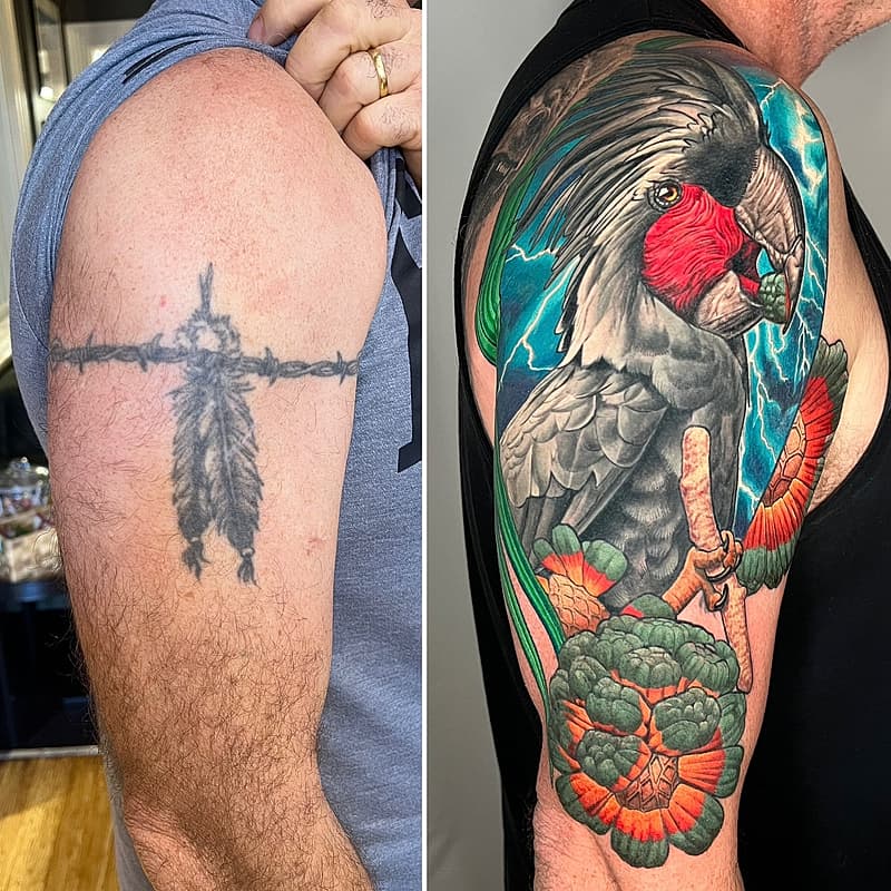 Realism (black & grey) tattoo by Peter Scrivener