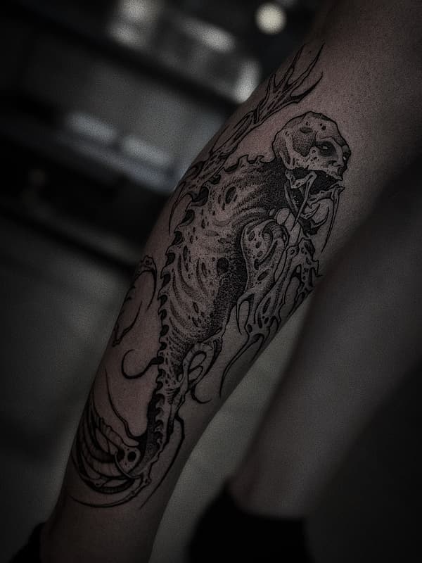 Blackwork tattoo by Teleah Crawford